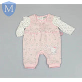 Girls 2pc Dungaree/Top Set - Bunny (M1406) (Baby Girls Fashionwear) Mansuri